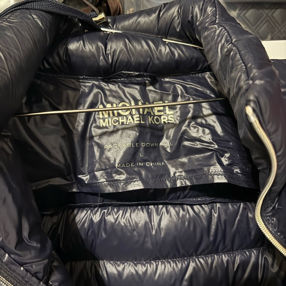 Michael Kors Midnight Blue Puffer Coat - Picture 2 of 4